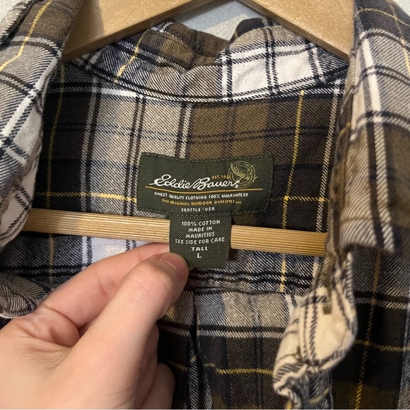 Eddie Bauer Set of 2 100% Cotton Flannels - Men’s Tall Large - Picture 11 of 12